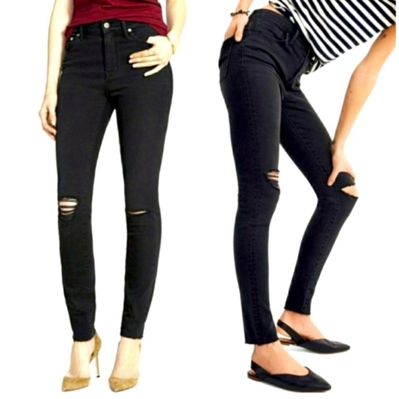 Women’s Madewell Black Jeans Busted Knee Size 27 NWOT - Picture 4 of 8